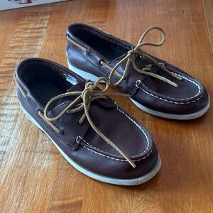 Sperry Dark Brown Leather Boat Shoes